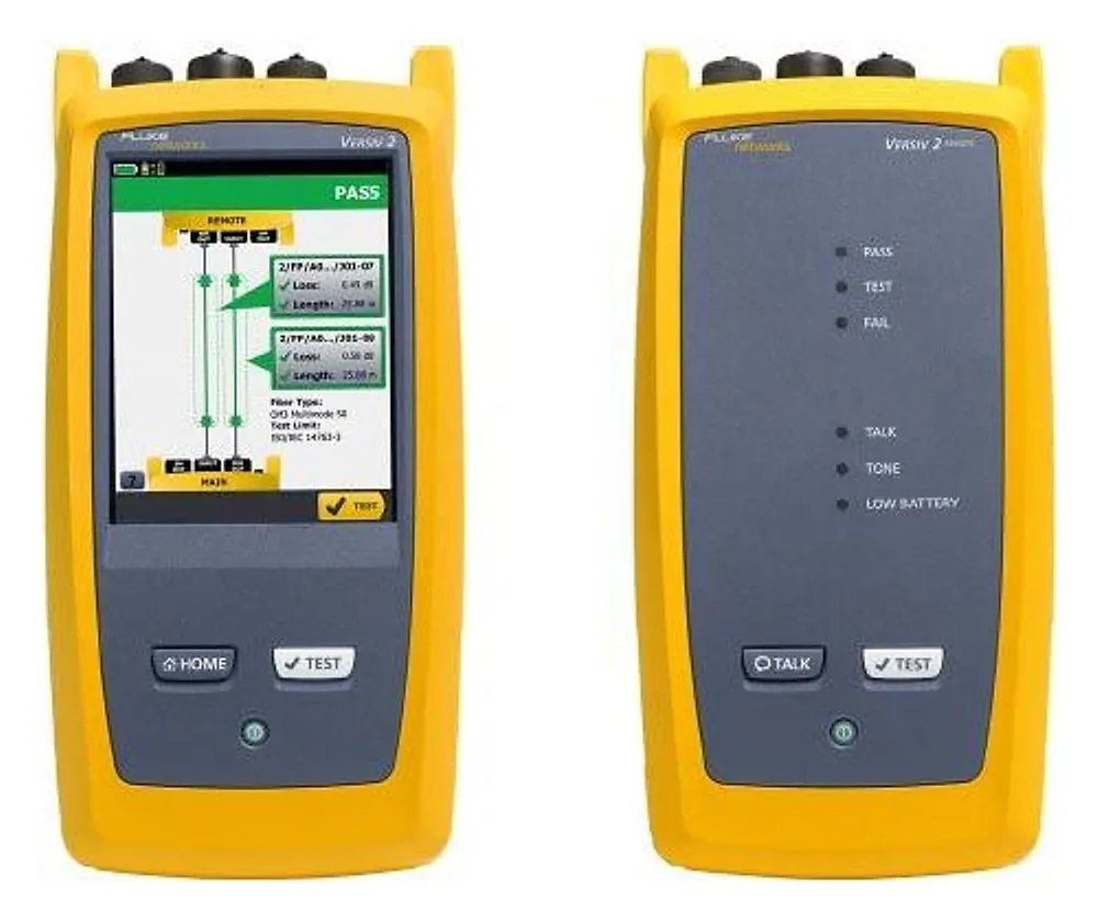 Certificadora de redes de fibra óptica Fluke